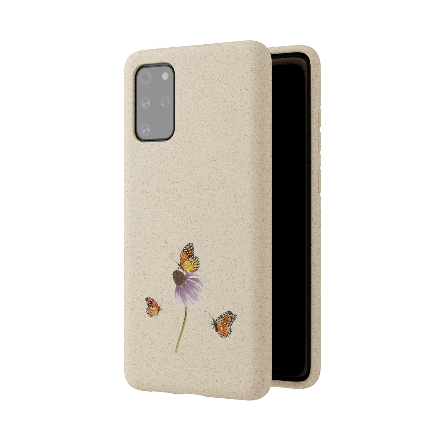 Echinacée Coque de Téléphone en Bambou Biodégradable