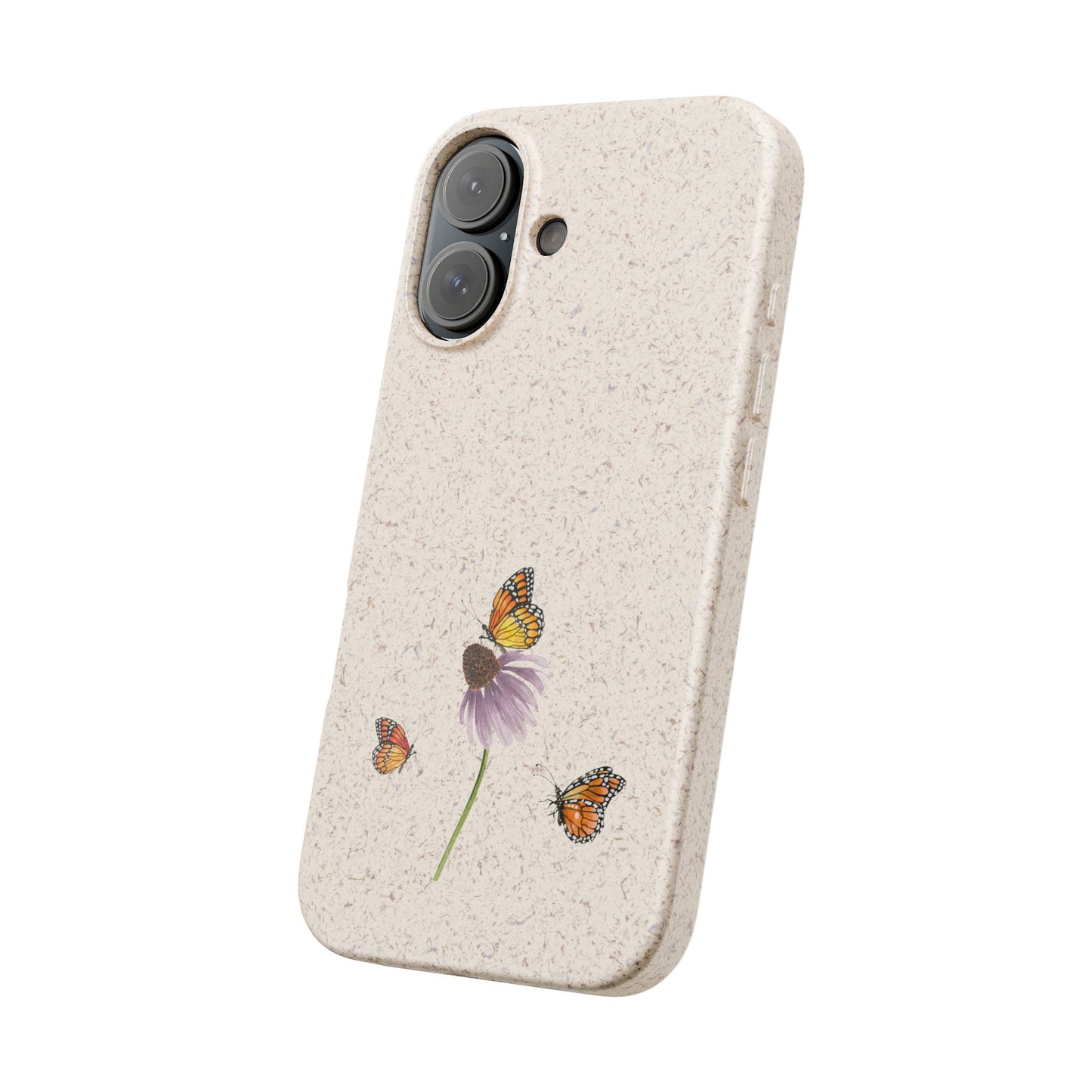 Echinacée Coque de Téléphone en Bambou Biodégradable