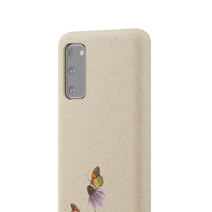 Echinacée Coque de Téléphone en Bambou Biodégradable