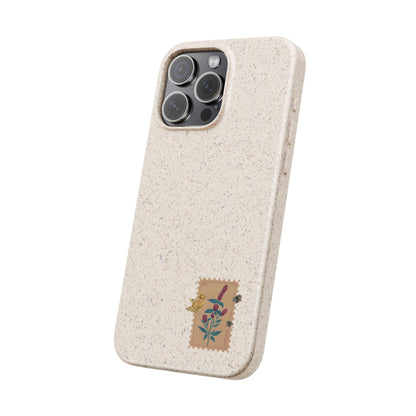 Timbre Menthe Poivrée Coque de Téléphone en Bambou Biodégradable