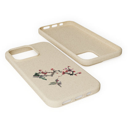 Plum Blossoms Biodegradable Bamboo Phone Case