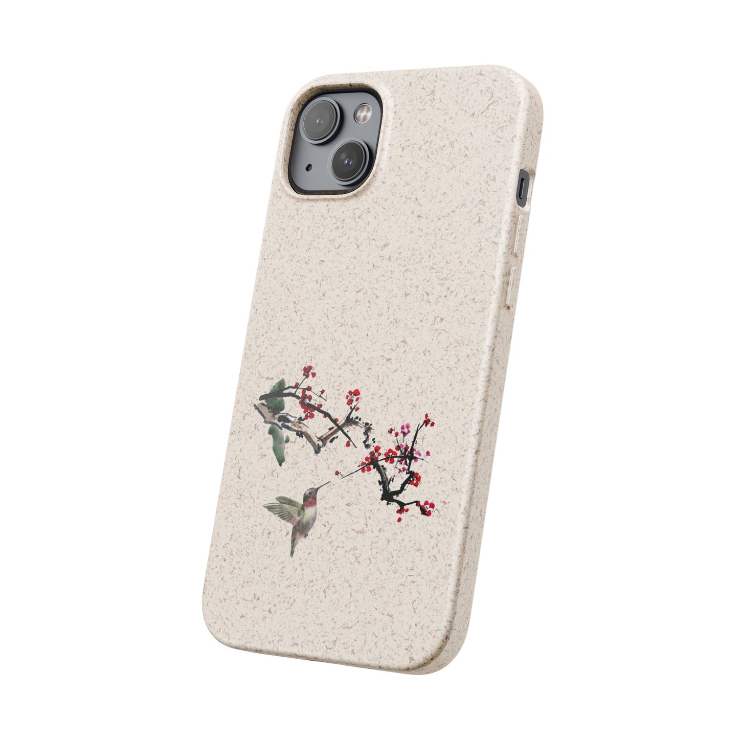 Plum Blossoms Biodegradable Bamboo Phone Case