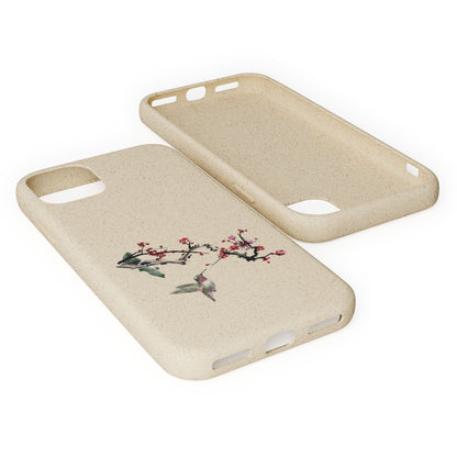 Plum Blossoms Biodegradable Bamboo Phone Case