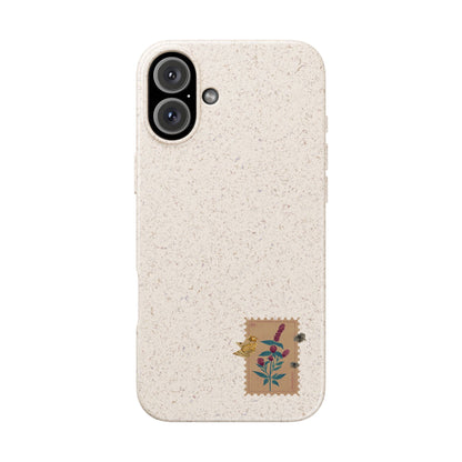 Timbre Menthe Poivrée Coque de Téléphone en Bambou Biodégradable