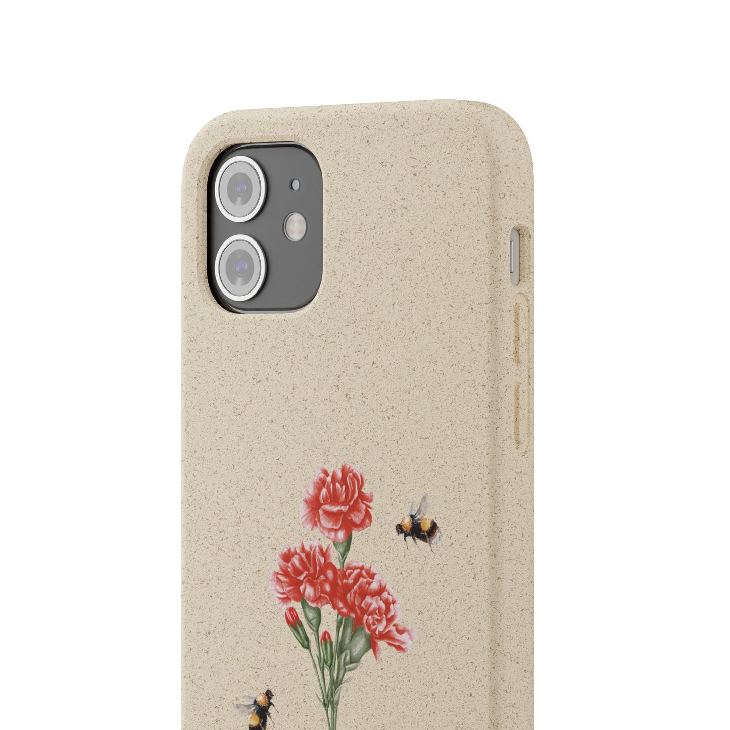 Red Carnations Biodegradable Bamboo Phone Case