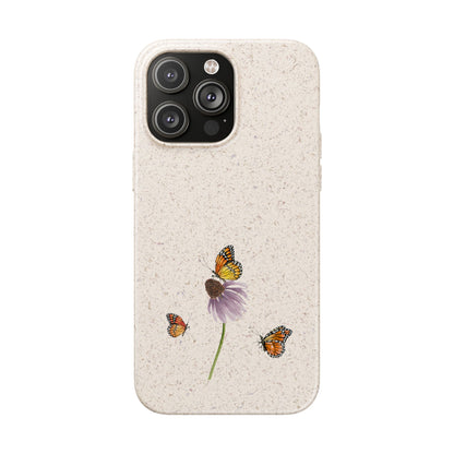 Echinacée Coque de Téléphone en Bambou Biodégradable