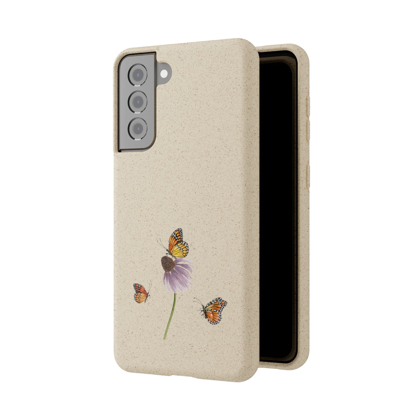 Echinacée Coque de Téléphone en Bambou Biodégradable