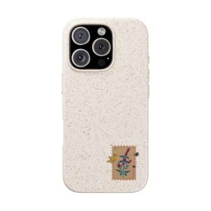 Timbre Menthe Poivrée Coque de Téléphone en Bambou Biodégradable