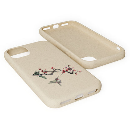 Plum Blossoms Biodegradable Bamboo Phone Case