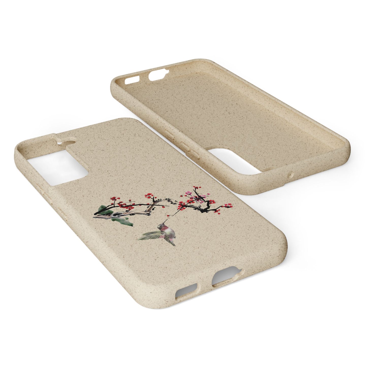 Plum Blossoms Biodegradable Bamboo Phone Case