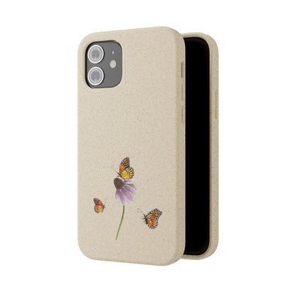 Echinacée Coque de Téléphone en Bambou Biodégradable