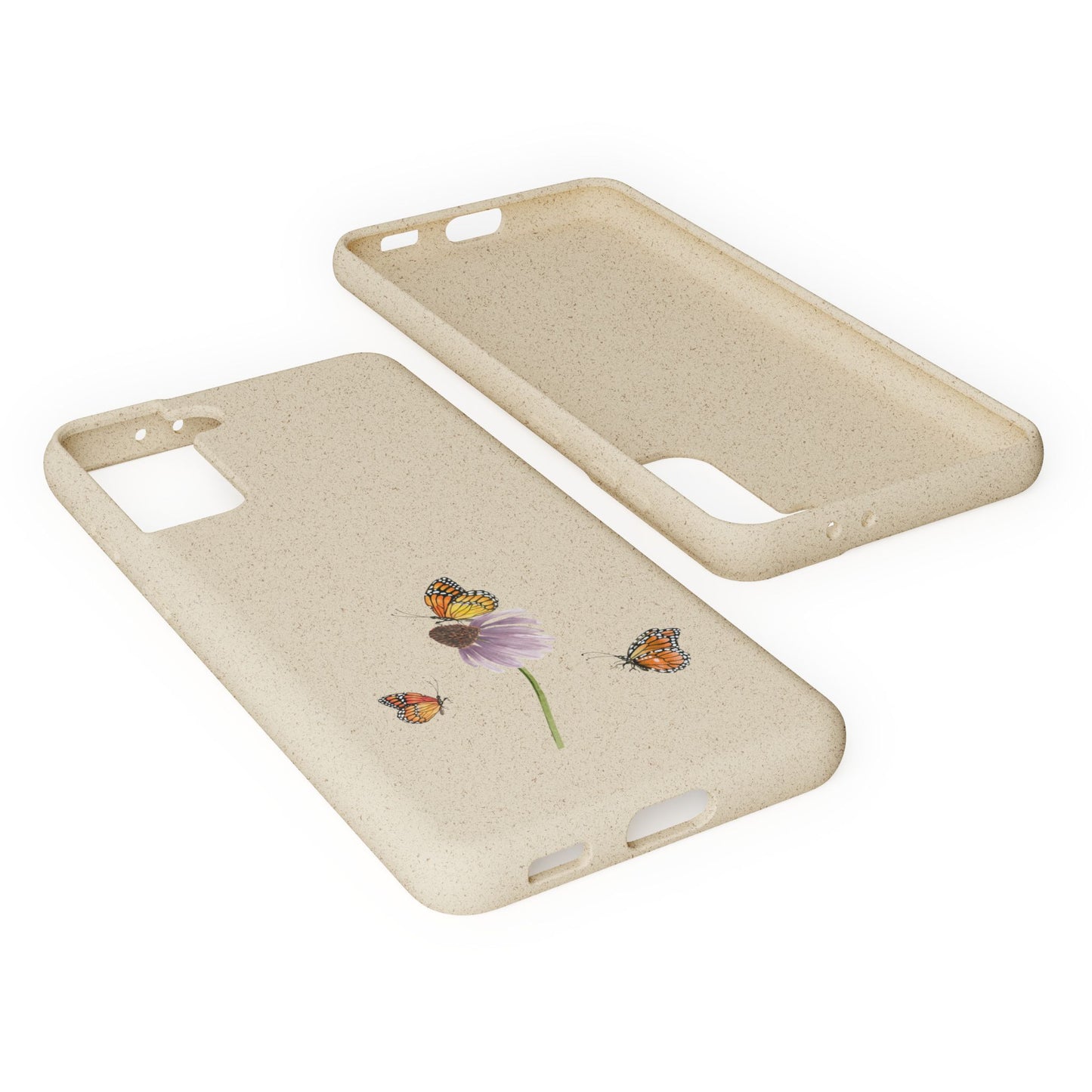 Echinacée Coque de Téléphone en Bambou Biodégradable