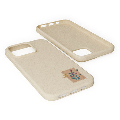 Timbre Menthe Poivrée Coque de Téléphone en Bambou Biodégradable
