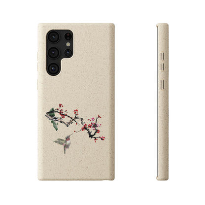Plum Blossoms Biodegradable Bamboo Phone Case