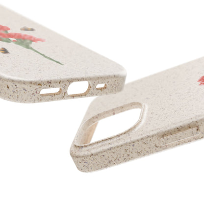 Red Carnations Biodegradable Bamboo Phone Case