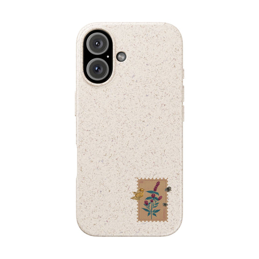 Peppermint Stamp Biodegradable Bamboo Phone Case